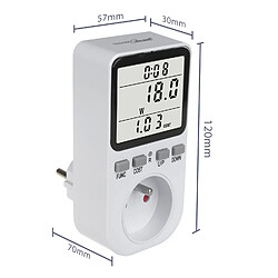 Acheter Compteur d'énergie GreenBlue, wattmètre, prise, type E, 220-240V AC, 50Hz, charge max. 16A, IP20, batterie intégrée, GB364 E