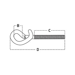 Avis Crochet balançoire zn 19SE/M12x180 (Par 10)