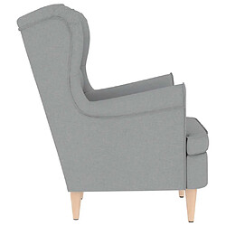 Acheter vidaXL Fauteuil gris clair 74x84x100 cm tissu