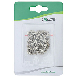 100pcs vis InLine® pour 3,5 ""HDD / SSD, 3 mm, tête plate, argent