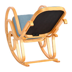 Avis Mendler Fauteuil à bascule M41, fauteuil TV, bois massif ~ aspect chêne, bleu