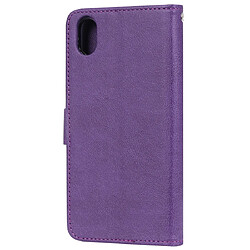 Avis Wewoo Housse Coque Pour Huawei Honor 8s / Y5 2019 Étui de protection à rabat horizontal de couleur unie avec support et fentes cartes et portefeuille et cadre photo et lanière violet