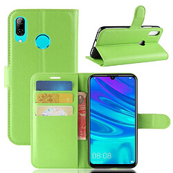 Etui en PU avec fentes pour cartes vert pour votre Huawei P30 Lite