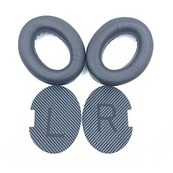 GUPBOO Coussinets d'oreille, Oreillette de Remplacement pour Dr. BOSE AE2 QC15 QC25 QC35II cuir d'agneau NC700 étui en cuir d'agneau noir + coton noir QC25