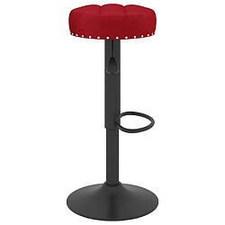 Acheter vidaXL Tabourets de bar lot de 2 rouge bordeaux velours