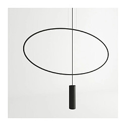 Luminaire Center Plafonnier Holar Modern Acier Noir 1 ampoule 150cm