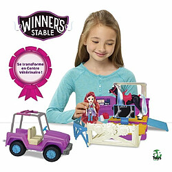 Acheter Winners Stable, Centre Veterinaire Mobile, 22 pieces, Contient Voiture, Remorque veterinaire, Cheval articule, Poupee et accesso