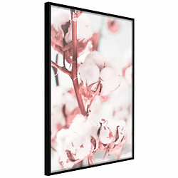 Paris Prix Affiche Murale Encadrée Cotton Flowers 20 x 30 cm Noir