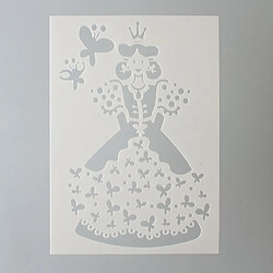 efco Pochoir Petite Princesse, plastique blanc, format A5