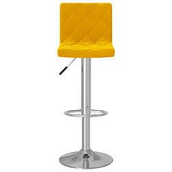 Avis vidaXL Tabourets de bar lot de 2 jaune moutarde velours