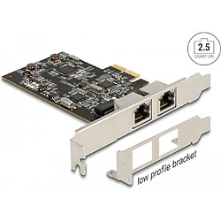 Delock - Netzwerkadapter - PCIe 2,1 x2 Low-Profile - 100M/1G/2,5G Gigabit Ethernet x 2 (89392)