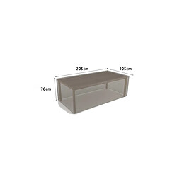 Avis Nortene Housse de protection pour table rectangulaire COVERTOP - Taupe - 205 x 105 x 70 cm