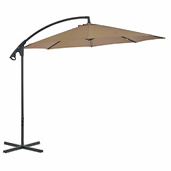 Maison Chic Parasol Jardin | Parasol en porte-à-feux avec poteau en acier 300 cm Taupe - GKD21093