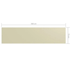 Acheter vidaXL Écran de balcon Crème 75x300 cm Tissu Oxford