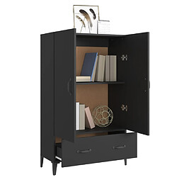 Avis vidaXL Buffet haut noir 70x31x115 cm bois d'ingénierie