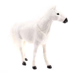 simulation peluche cheval en peluche animal peluche décor à la maison ornement blanc