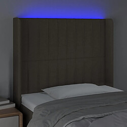 Acheter Maison Chic Tête de lit scandinave à LED,meuble de chambre Taupe 103x16x118/128 cm Tissu -MN56947