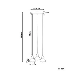 Avis Beliani Lampe suspension CASTALY Métal Laiton