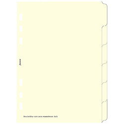 Filofax 250192 Lot de 6 intercalaires à onglets Blanc Format A5