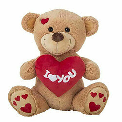 BigBuy Kids Jouet Peluche I Love You Ours 55 cm Marron