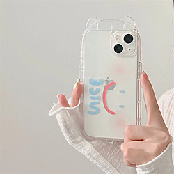 Avis GUPBOO Étui pour iPhone12 Oreille de chat anglais Smiley simple coque de téléphone en silicone transparent