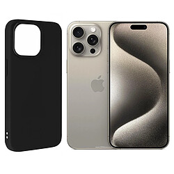 Coque de protection souple silicone Noir pour iPhone 15 Pro Max 6.7" - VISIODIRECT -