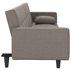 Maison Chic Canapé-lit convertible, Clic-Clac avec coussins taupe tissu -GKD85132 pas cher