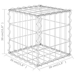 Maison Chic Jardinière,Lit surélevé - Bac à fleurs - pot de fleur cube à gabion Fil d'acier 30x30x30 cm -GKD27496 pas cher