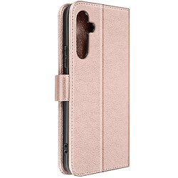 Avizar Étui pour Samsung Galaxy A34 5G Portefeuille Fonction Support Vidéo Rose