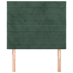 Avis Maison Chic Lot de 2 Têtes de lit design pour chambre - Décoration de lit Vert foncé 80x5x78/88 cm Velours -MN69489