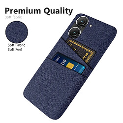 Coque en TPU anti-chute, anti-rayures avec deux porte-cartes pour votre Asus Zenfone 9 5G - bleu