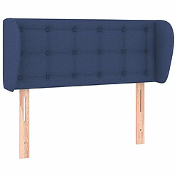 Maison Chic Tête de lit scandinave avec oreilles,meuble de chambre Bleu 103x23x78/88 cm Tissu -MN15470