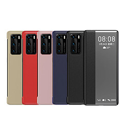 Etui en PU retourner avec fenêtre de visualisation noir pour votre Huawei P40