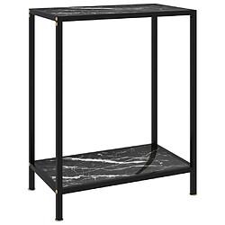 Maison Chic Table console | Meuble d'entrée | Table d'appoint Noir 60x35x75 cm Verre trempé -GKD31281