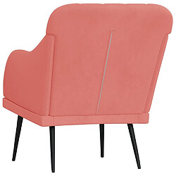 Acheter vidaXL Fauteuil Rose 63x76x80 cm Velours