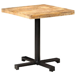 vidaXL Table de bistro Carrée 70x70x75 cm Bois de manguier brut