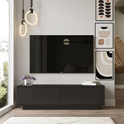 Concept Usine Meuble TV design noir 140cm MELI