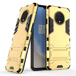 Wewoo Coque Pour OnePlus 7T Antichoc PC + TPU Housse de protection avec support Jaune