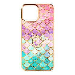 Avizar Coque iPhone 11 Pro Max Bi-matière Bague de maintien Motif écaille - multicolore