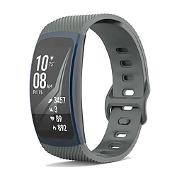 Remplacement de bracelet de montre en TPU pour Samsung Gear Fit2 SM-R360 Fit2 Pro SM-R365 Gris