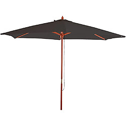 Decoshop26 Parasol de jardin Ø 3m polyester/bois anthracite 04_0003813