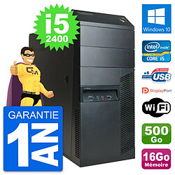 PC Tour Lenovo M91p Intel Core i5-2400 RAM 16Go Disque Dur 500Go Windows 10 Wifi - Occasion