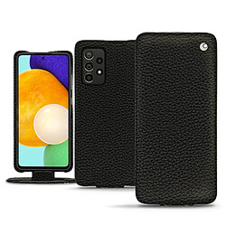 Housse cuir Samsung Galaxy A52 - Rabat vertical - Ebène ( Noir / Black ) - NOREVE