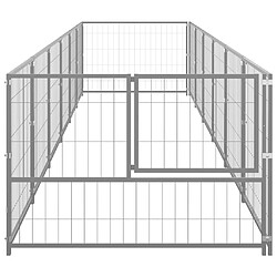 Avis Helloshop26 Chenil extérieur cage enclos parc animaux chien argenté 6 m² acier 02_0000289