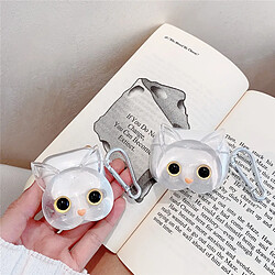 GUPBOO Airpods Coque Housse Étui Protecteur Compatible pour AirPods1/2-fille chat mignon transparent