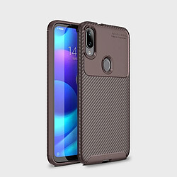 Wewoo Coque TPF antichoc Texture fibre de carbone pour Xiaomi Play (Brown)