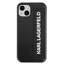 Karl Lagerfeld Coque pour iPhone 13 Antichoc avec Sangle Élastique Noir