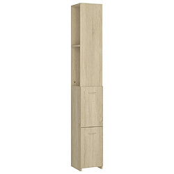 Maison Chic Armoire salle de bain,Meuble de rangement de salle de bain,Meuble haut chêne sonoma 25x26,5x170 cm -GKD205275