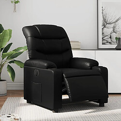 Maison Chic Fauteuil Relax pour salon, Fauteuil inclinable électrique Noir Similicuir -GKD42758