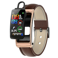 Yonis Montre Connectée Cuir Bluetooth Appels Et Santé